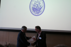 Jonas Bjelfvenstam med befälhavare Christer Menfors, Stena Vision.