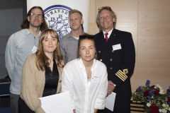 Matros Pernilla Strandberg, befälhavare Jan-EricAlcén, styrman Philip Johansson, styrman Sofia Samuelssonoch överstyrman Martin BengtssonM/S Stena Nautica,
